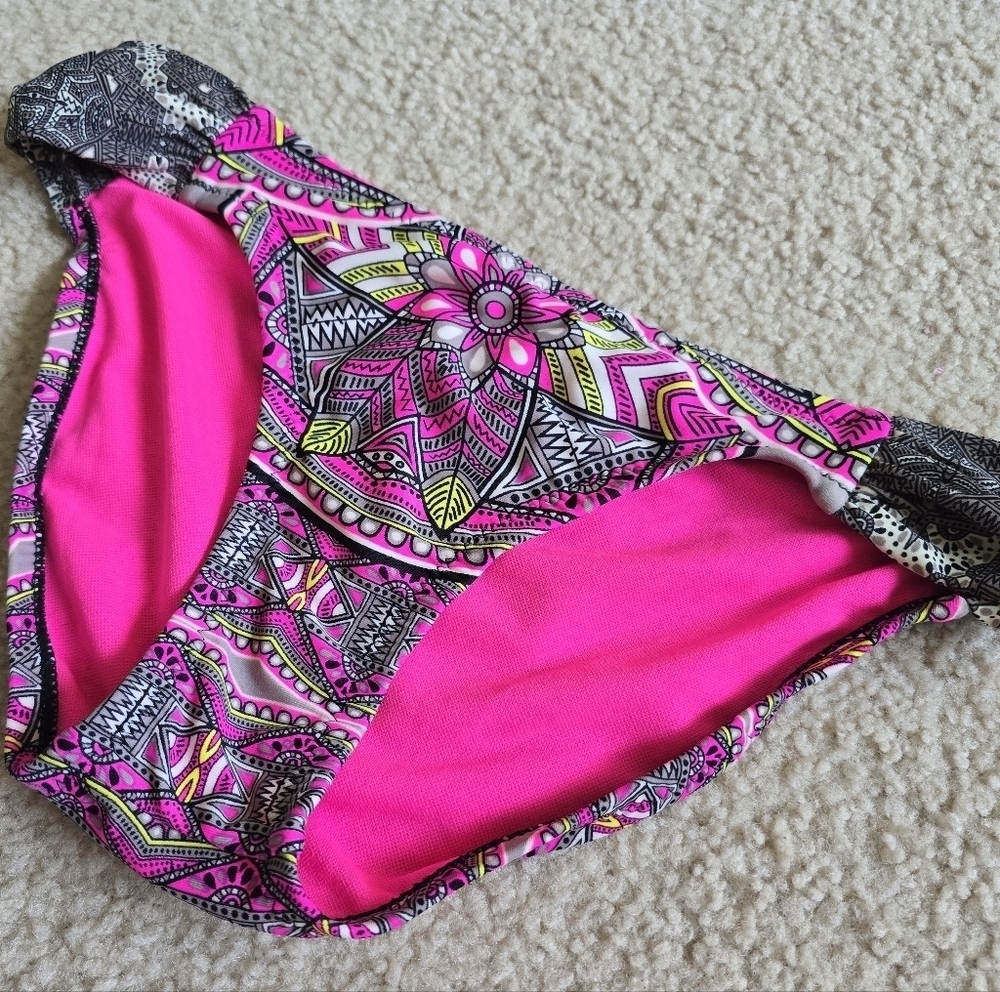 🌈Jessica Simpson Nylon Spandex Floralcore Festival Bikini Bottom